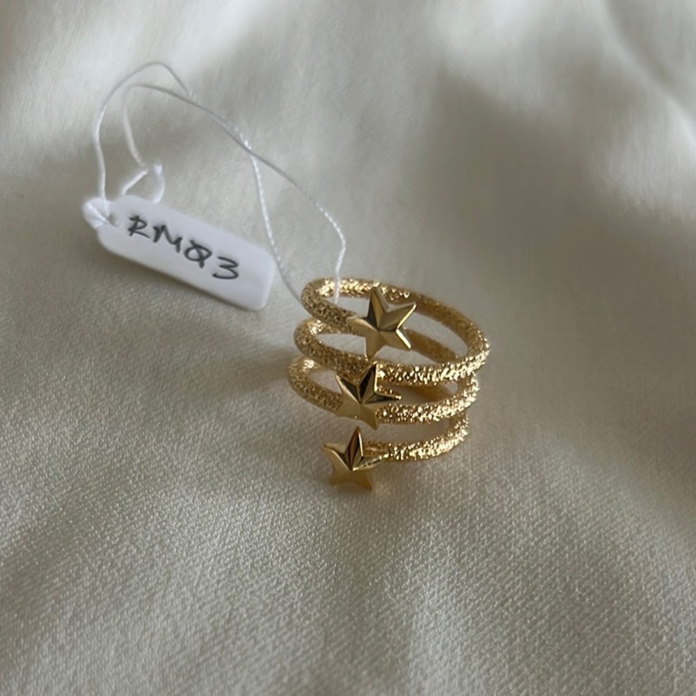 Gold Triple Star Ring